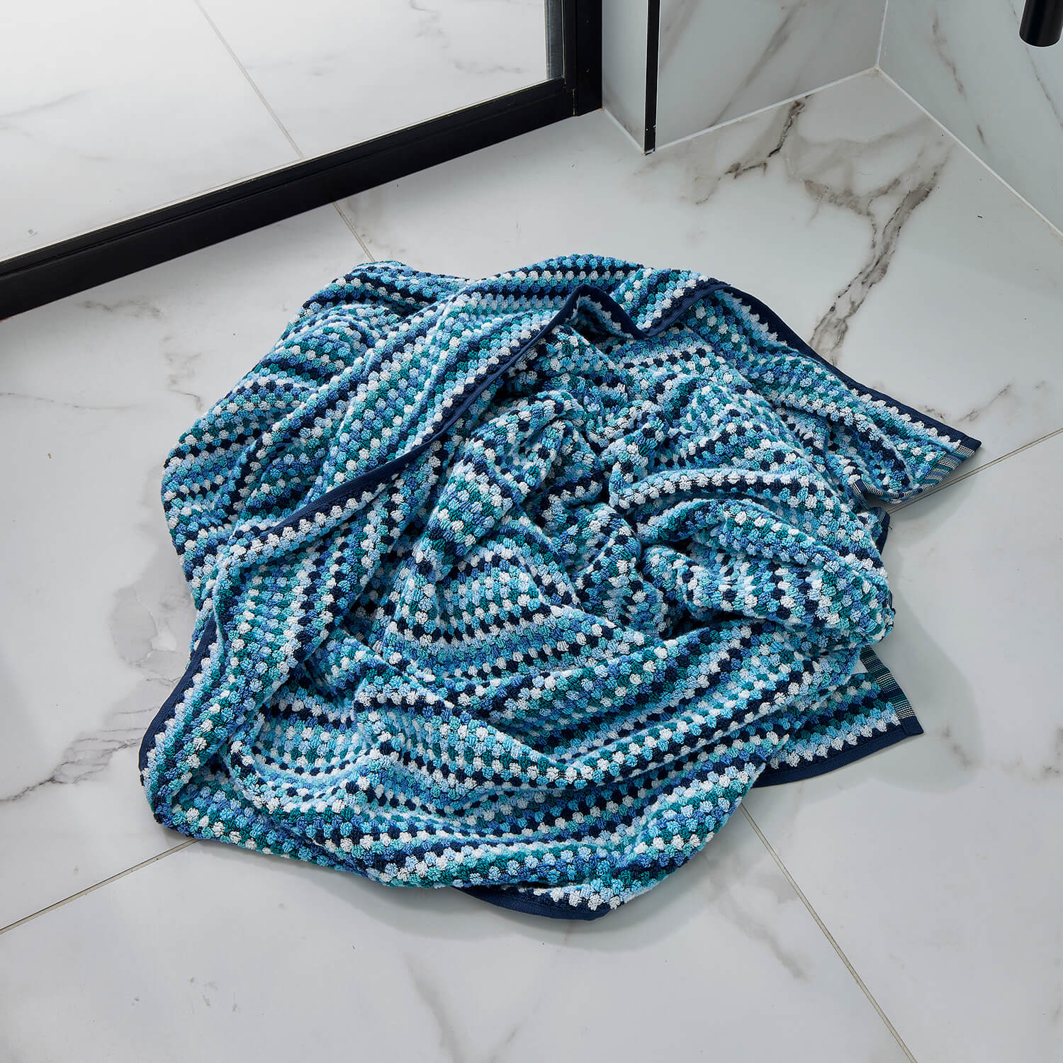 Christy Carnaby Stripe Håndklæde, Blue