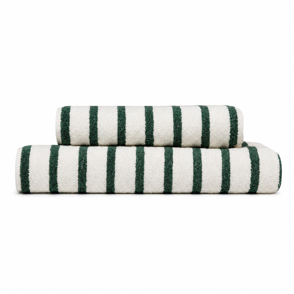 everyday Stripe, nordisk grøn - håndkæde fra høie