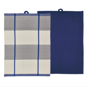Södahl Viskestykker Blocks, Royal Blue, 2-pak