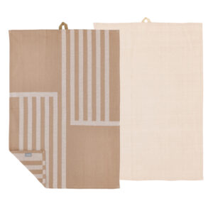 Södahl Viskestykker Reflections, Warm Taupe, 2-pak