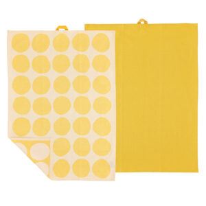 Södahl Viskestykker Bubbles, Yellow, 2-pak