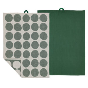 Södahl Viskestykker Bubbles, Pine Green, 2-pak