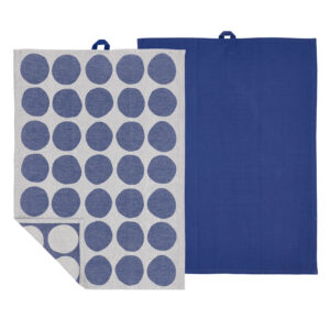 Södahl Viskestykker Bubbles, Royal Blue, 2-pak
