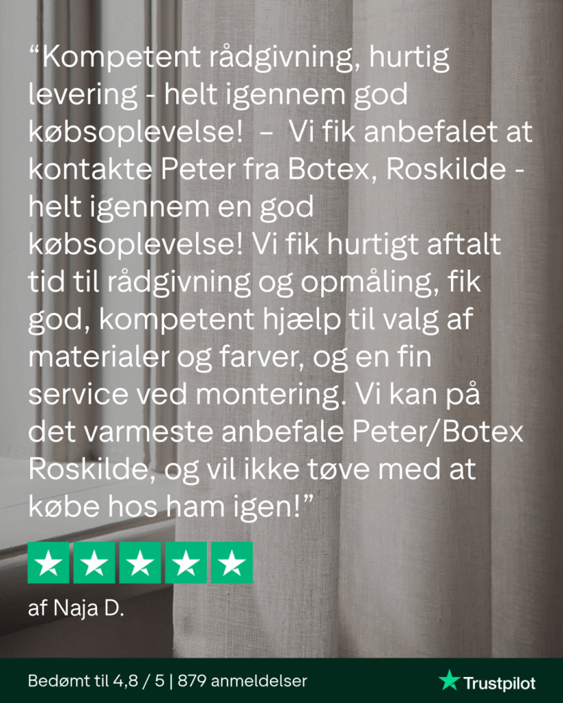 Botex Roskilde - Trustpilot - Fem stjerner