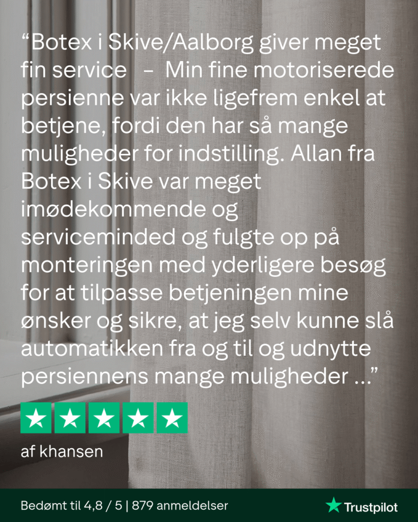 Botex Skive - Trustpilot - fem stjerner