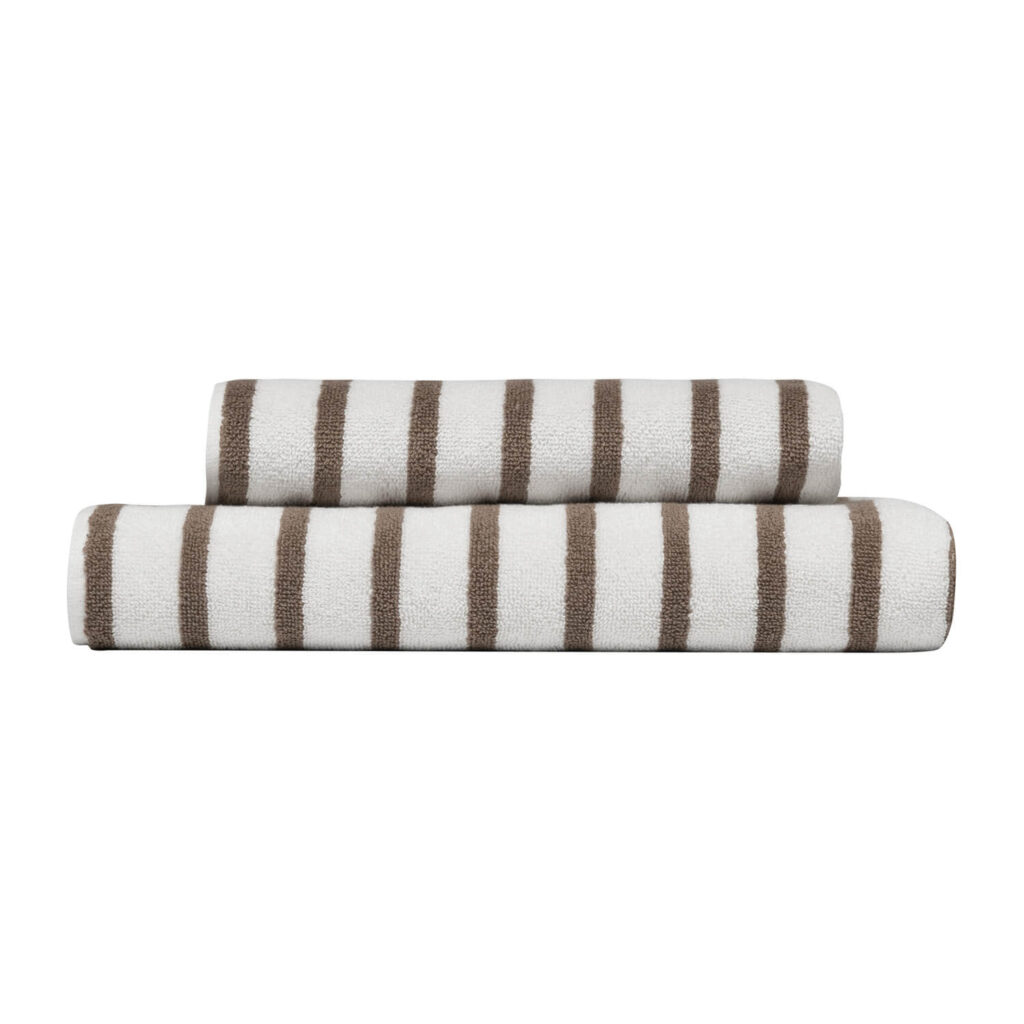 Badehåndklæde Everyday Stripe, Beige