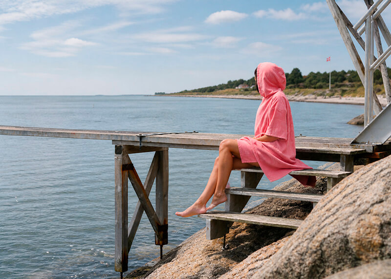 Høie Badeponcho - Dansk Sommer